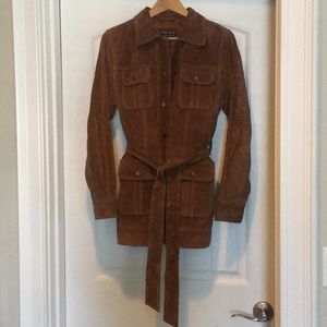 Lucky Brand Vintage Inspired Genuine Suede Jacket